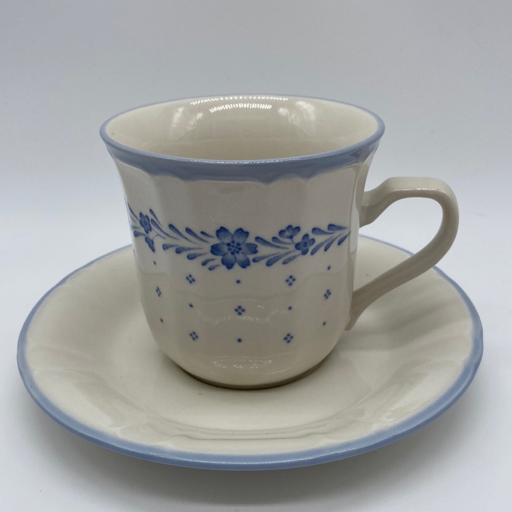 Renaissance 290 Arcadia Blue Cup and Saucer Japan Vintage